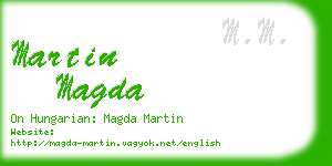 martin magda business card